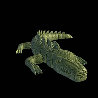 flexi crocodilo 3d modelos baixar crialidade nuvem 3d print model - Mito3D