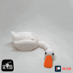flexi Pato impresión sitio multipartes regalo caja volador animales 3d print model - Mito3D