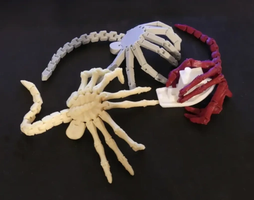 flexi facehugger 3d models download creality cloud 3d print model - Mito3D