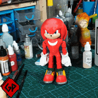 flexi knuckles echidna sonic - print place Toys & Games 3d print model - Mito3D