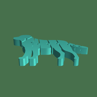 flexi Labrador mechanisch bionisch Tiere 3d print model - Mito3D