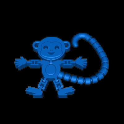 flexi monkey 3d models download creality cloud 3d print model - Mito3D