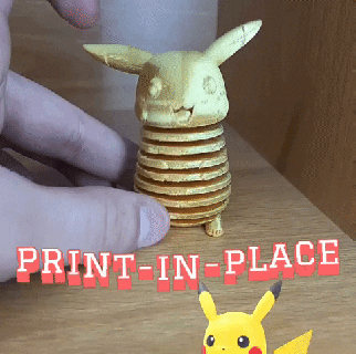 flessibile Pikachu print in place Pokemon giocattoli Giochi 3d print model - Mito3D
