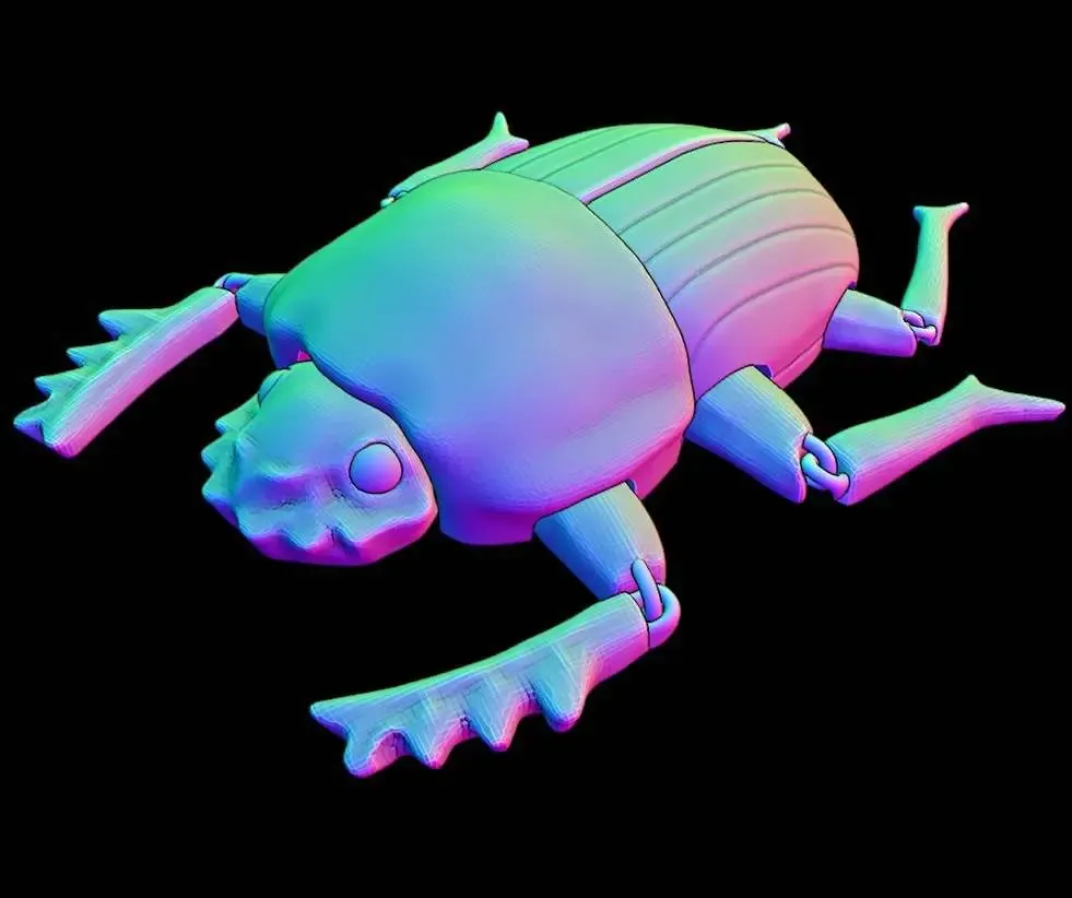 flexi scarab 3d models download creality cloud 3D print model - Mito3D