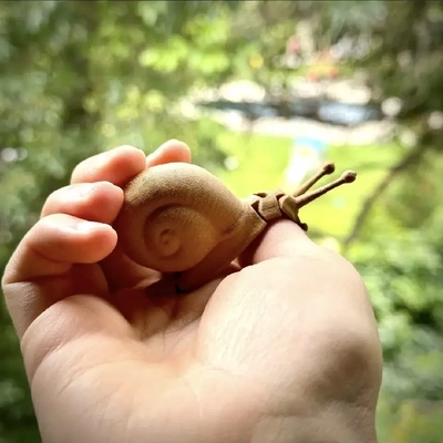 flexi escargot 3d modèles télécharger créalité nuage 3d print model - Mito3D