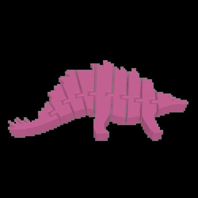 flexi stegosaurus 3d models download creality cloud 3d print model - Mito3D