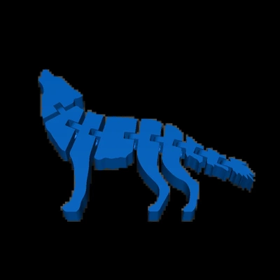 flexi wolf 3d modelle download realität wolke 3d print model - Mito3D