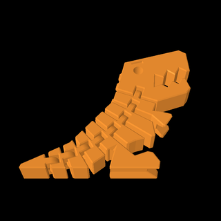 flexível t rex dinossauro 3d print model - Mito3D
