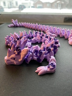 flexibel violett Drachen 3d print model - Mito3D