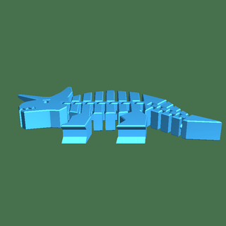 flexi dinosaure 3d print model - Mito3D