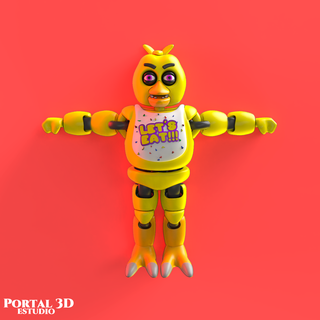 flexible noches Freddy's print in place 3d modelos descargar crealidad nube robots 3d print model - Mito3D