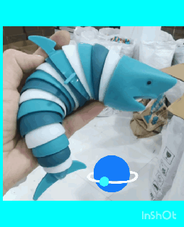 flexy requin jouets Jeux 3d print model - Mito3D
