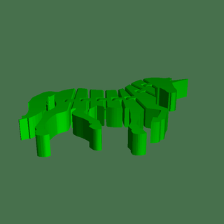 flexy unicorn Toy Bricks 3d print model - Mito3D