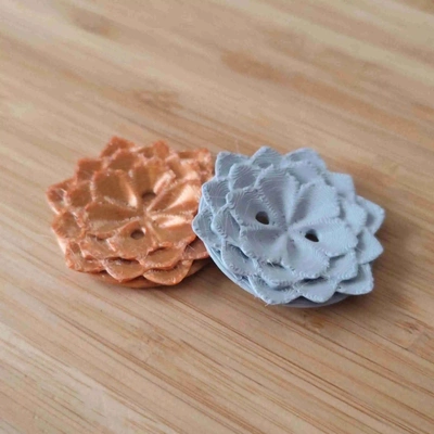 floral button design 3d models download creality cloud 3d print model - Mito3D