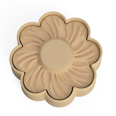 flower - cookie cut press thumbprint cutter 3d models download creality cloud foods 3d print model - Mito3D