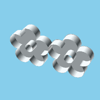 flower 5 center pierced nestable box v2 Others 3d print model - Mito3D