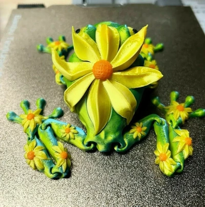 fleur grenouille 3d modèles télécharger créalité nuage 3d print model - Mito3D