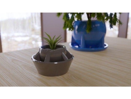 flower pot drainage holes Home Decor 3d print model - Mito3D