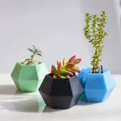 flower pot hexagonal 3d models download creality cloud 3d print model - Mito3D