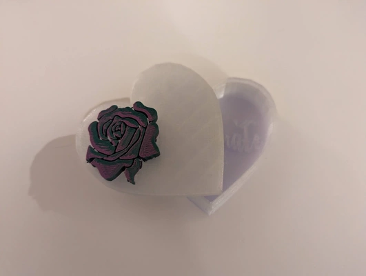 flower rose soulmate valentines day box 3d models download creality cloud jewellery 3d print model - Mito3D
