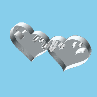 fluffy hearts lo nestable box v3 Others 3d print model - Mito3D