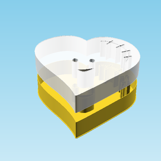 fluffy hearts lo p nestable box v3 Others 3d print model - Mito3D