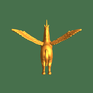 volador unicornio stl figura mitos 3d print model - Mito3D