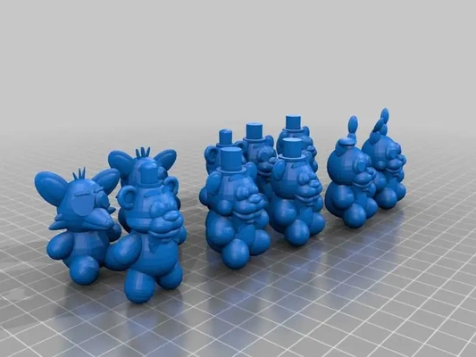 fnaf 2-4 plush collection 3d models download creality cloud 3d print model - Mito3D