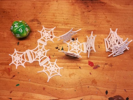 foldable spiderweb - 28mm decoration Board Game 3d print model - Mito3D