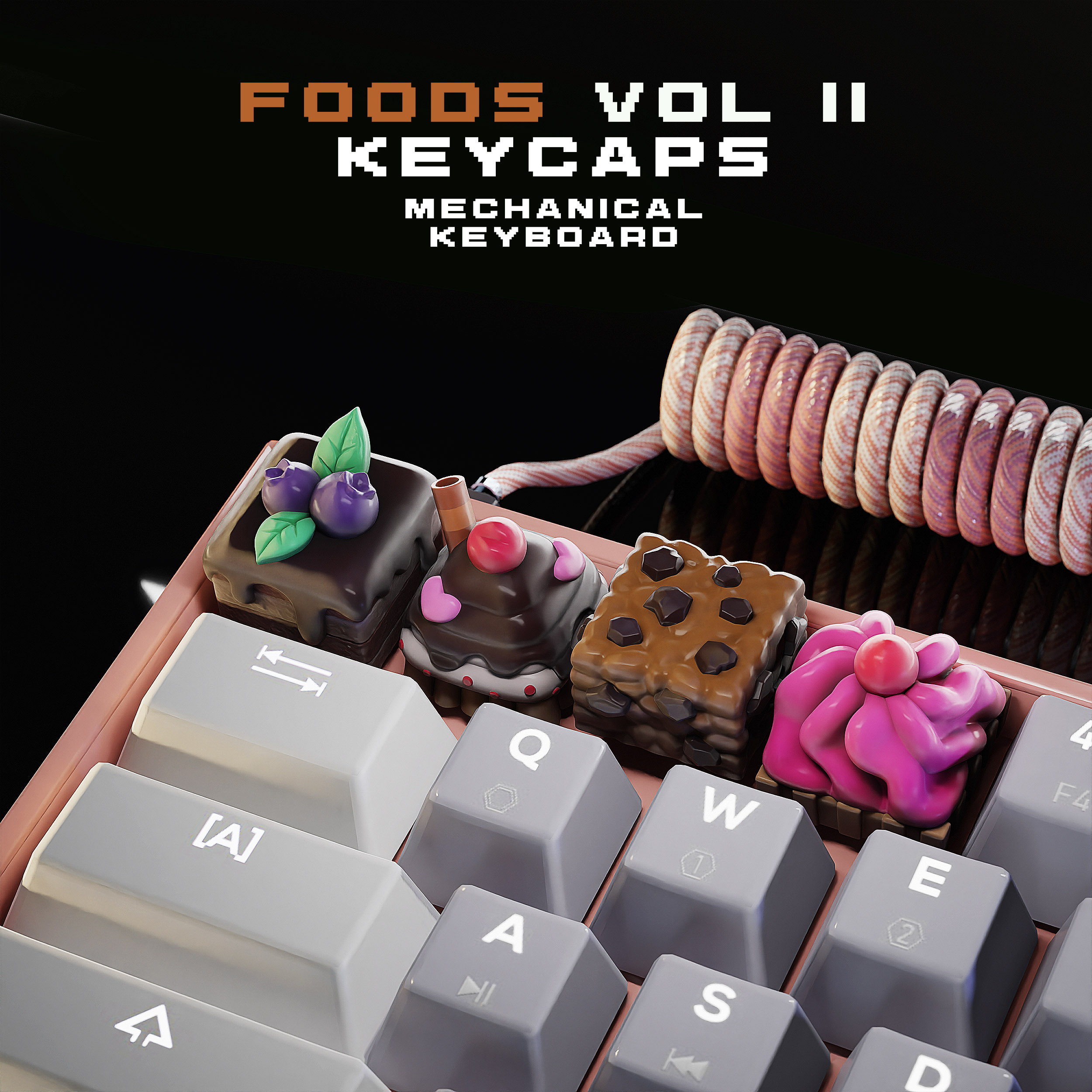 Lebensmittel Tastenkappen vol ii mechanisch Tastatur 3D print model - Mito3D