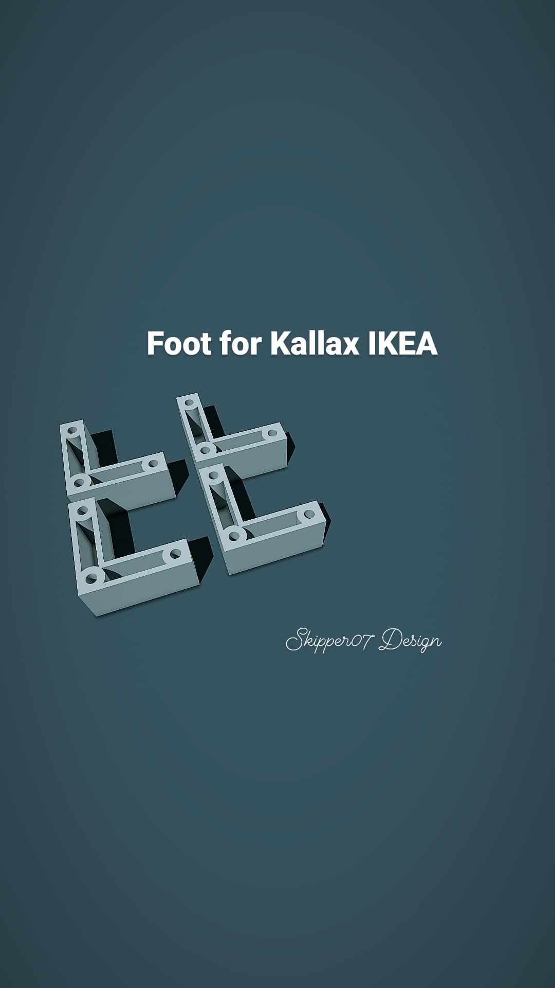 Fuß Kallax Ikea Haushalt 3D print model - Mito3D