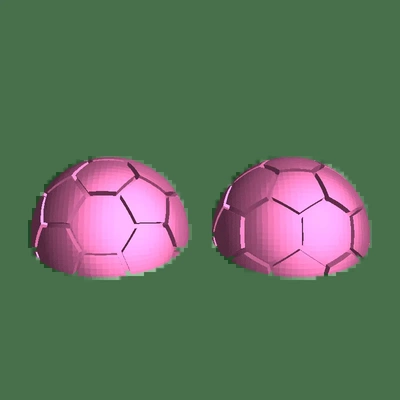 football 2 halves 3d models download creality cloud 3d print model - Mito3D