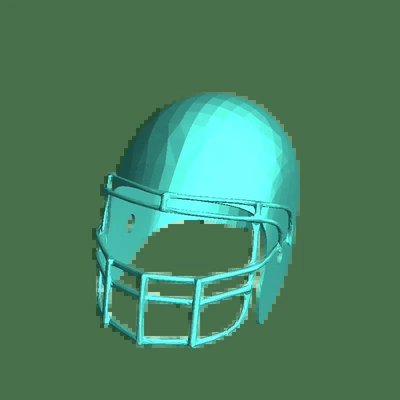 football helemet 3d modèles télécharger créalité nuage 3d print model - Mito3D