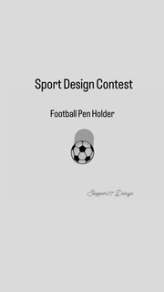 football pen holder Pen Holder Maker 3d print model - Mito3D
