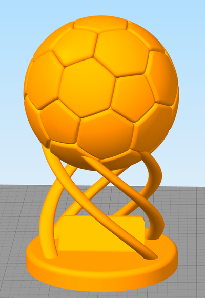 football soccer trophy plate 3d models download creality cloud diy 3d print model - Mito3D