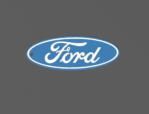 ford logo schlüsselbund 3d modelle download realität wolke 3d print model - Mito3D