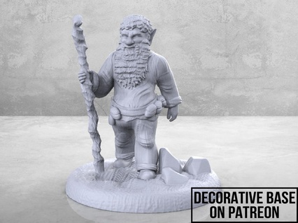 forest gnome - tabletop miniature Characters 3d print model - Mito3D