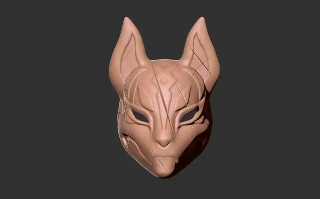 dias kitsune deriva mascarar 3d impressão modelo modelos baixar crialidade nuvem máscaras capacetes 3d print model - Mito3D