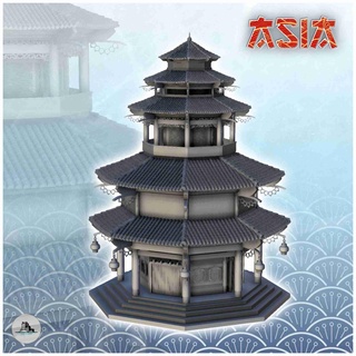 four-stories pagoda 1 - japan china korea vietnam east 3d models download creality cloud Historical Buildings 3d print model - Mito3D