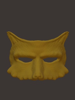 fox masquerade mask textured Fashion 3d print model - Mito3D