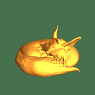 fox sleeping Mammal 3d print model - Mito3D