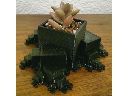 fractal plantador hogar casa decoración 3d print model - Mito3D