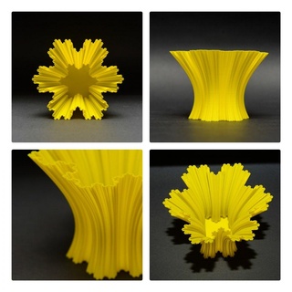 frattale fiocco neve vaso sculture culturale reliquie 3d print model - Mito3D