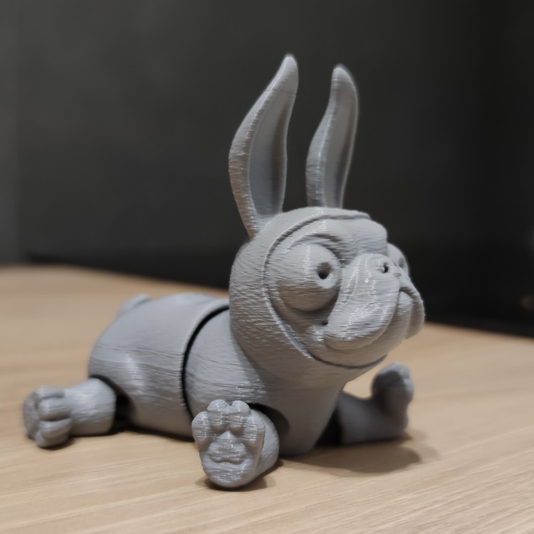 franc français bouledogue lapin costume mammifère 3D print model - Mito3D