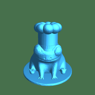 fred frog chef Animals 3d print model - Mito3D