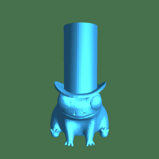 fred grenouille longue chapeau 3d print model - Mito3D