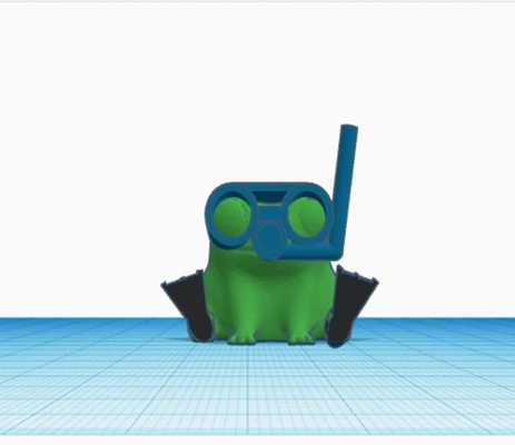 fred frog scuba 3d models download creality cloud fictional characters 3d print model - Mito3D