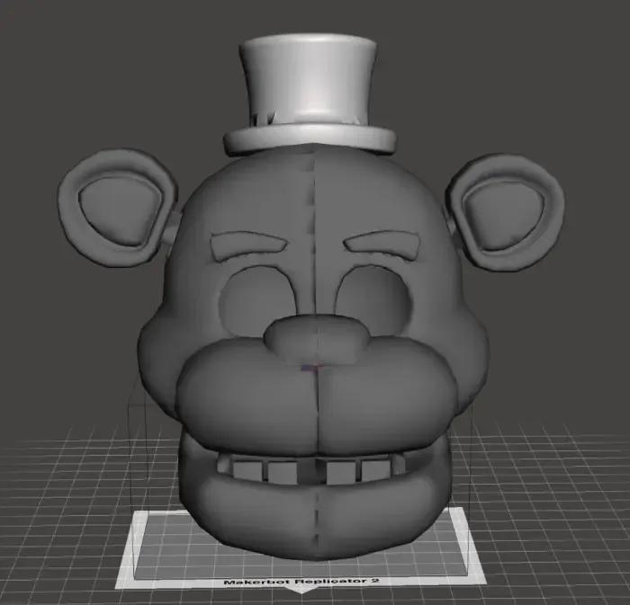 freddy fazbear maske helm 3d modelle download realität wolke 3D print model - Mito3D