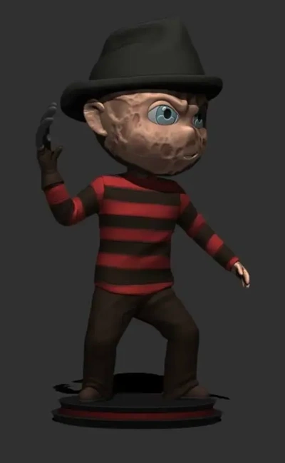 freddy krueger chibi 3d modelos descargar crealidad nube 3d print model - Mito3D