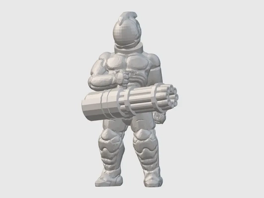 espacio libre mercenario 28mm 32mm escala 3d modelos descargar crealidad nube 3d print model - Mito3D